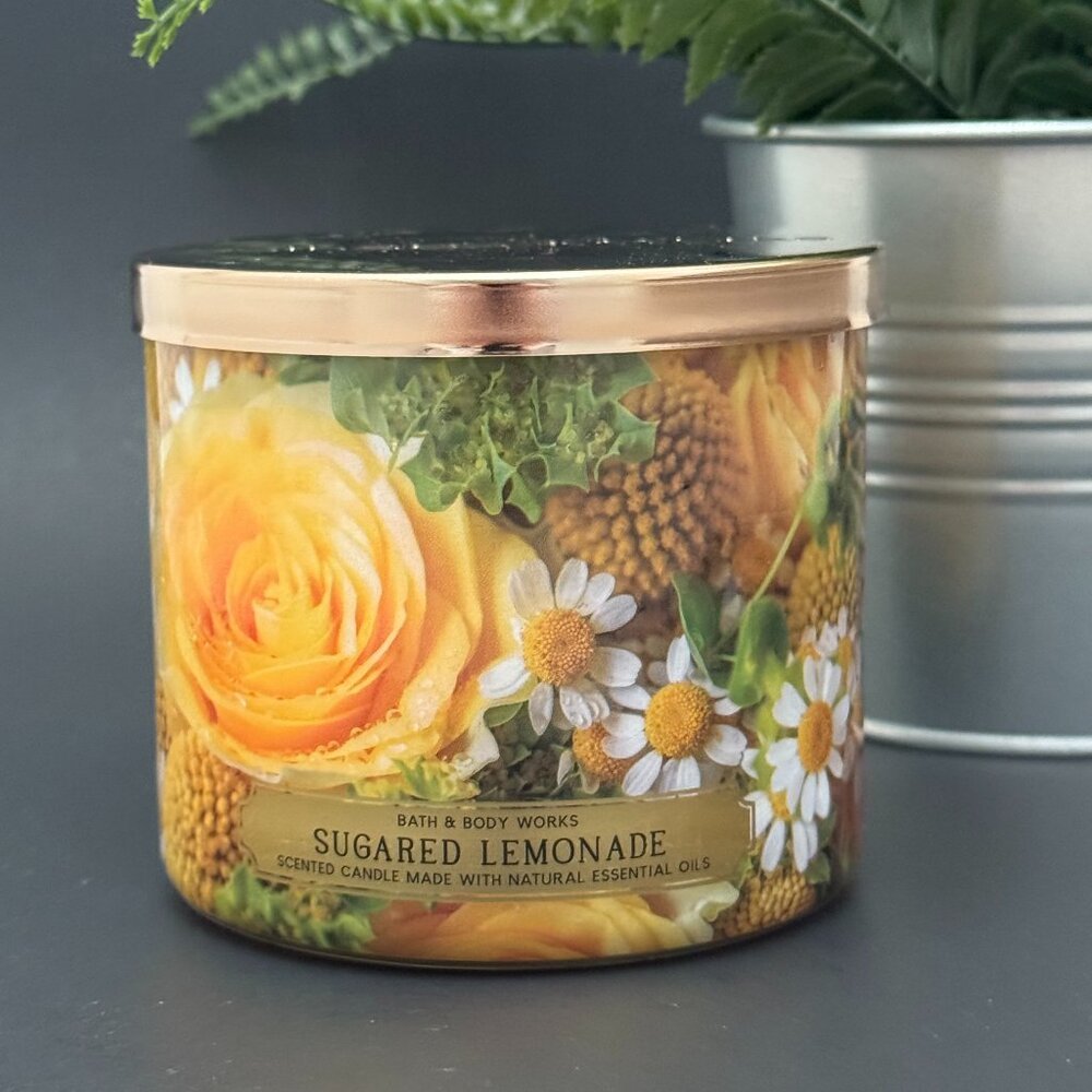 BBW Sugared Lemonade Bath & Body Works 3 Wick Candle